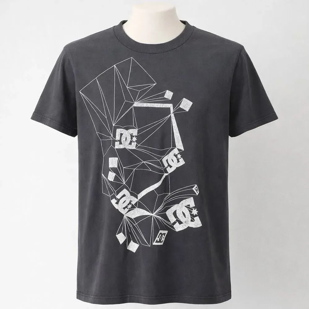 VTG DC Shoes Short Sleeve Grunge Skater Graphic Shirt L